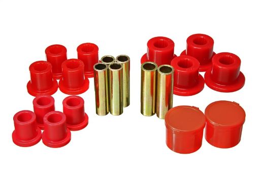 Picture of Energy Suspension 98 - 11 Ford Ranger 24WD Rear Leaf Spring Bushing Set - Red