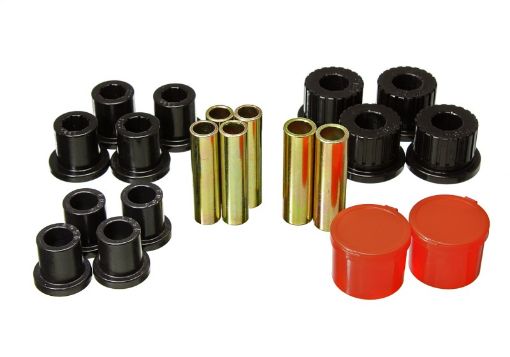 Picture of Energy Suspension 98 - 11 Ford Ranger 24WD Rear Leaf Spring Bushing Set - Black