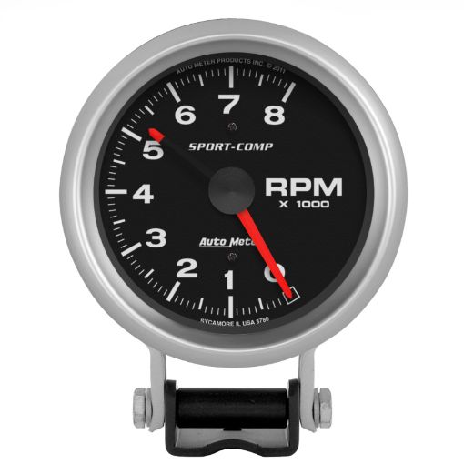 Picture of Autometer Standard 3 - 34in 8,000 RPM Pedestal Mount Tachometer