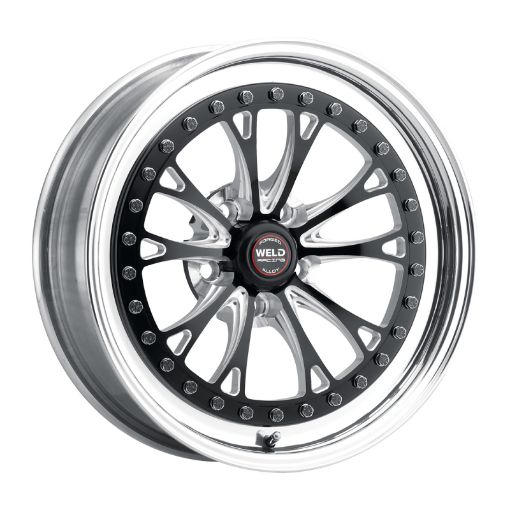 Picture of Weld Vitesse 17x10 5x4.5mm BP 8in. BS Low Pad Black Wheel - Polished Non - Beadlock