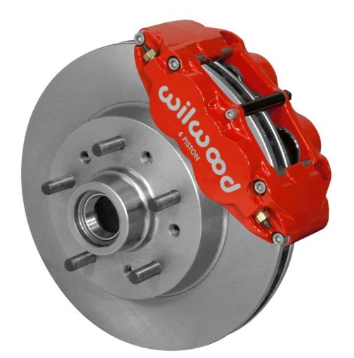 Picture of Wilwood Narrow Superlite 6R Front Brake Kit 11.86in Red 64 - 70 GM C10 w Factory Drum Spindles