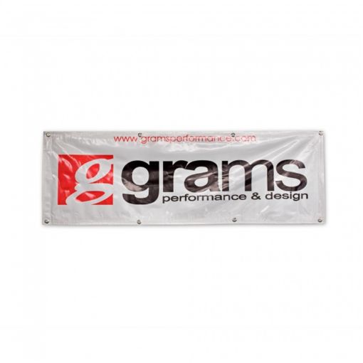 Picture of Grams Performance 60in x 20in Vinyl Shop Banner - Silver