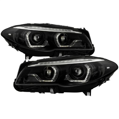 Picture of Spyder BMW 5 Series F10 11 - 13 XenonHID AFS Projector Headlights - Black PRO - YD - BMWF10HIDAFS - SEQ - BK