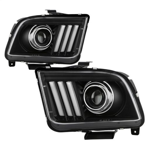 Picture of Spyder Ford Mustang 05 - 08 V2 High - Power LED Headlights - Black PRO - YD - FM05AP - BK