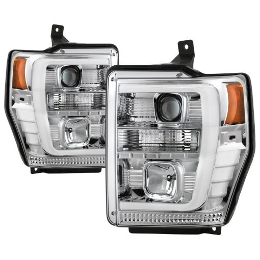 Picture of Spyder Ford F - 250350450 08 - 10 V2 High - Power LED Headlights - Switch Back - Chrome PRO - YD - FS08PL - SBLB - C