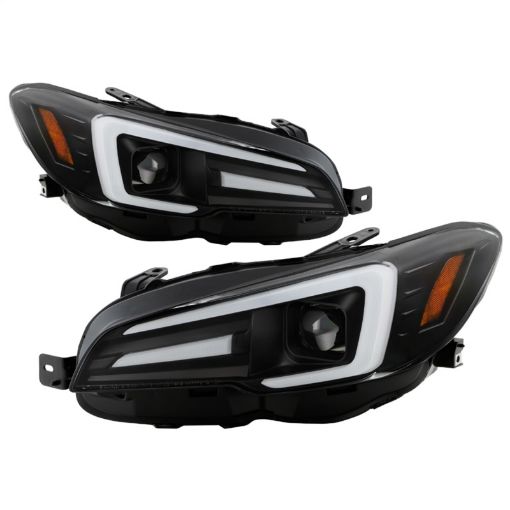 Picture of Spyder Subaru Impreza WRX 15 - 20 Halogen High - Power LED Headlights - Black PRO - YD - SWRX15HALAP - SBSEQ - BK