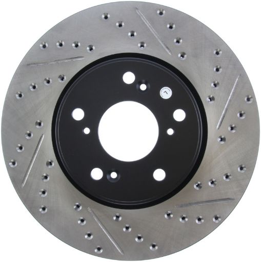 Picture of StopTech Slotted Drilled Sport Brake Rotor Front Left 13 Honda Accord Sport