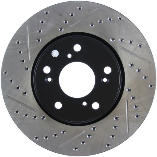 Picture of StopTech Slotted Drilled Sport Brake Rotor Front Right 13 Honda Accord Sport
