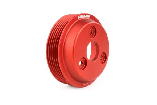 Picture of Perrin 15 - 21 Subaru WRX Lightweight Water Pump Pulley - Red