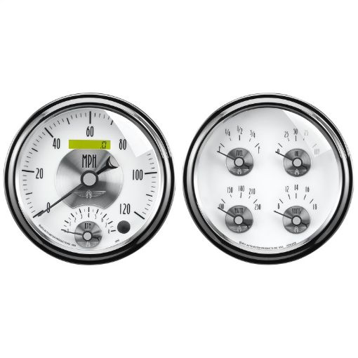 Picture of Autometer Prestige Series Pearl 5in Gauge Box Kit - TachometerSpeedometer Combo Oil Pressu