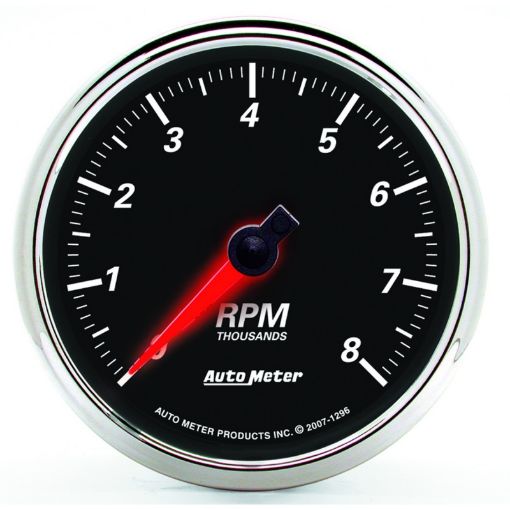 Picture of Autometer Designer Black II 3 38in 8000 RPM In - Dash Tachometer