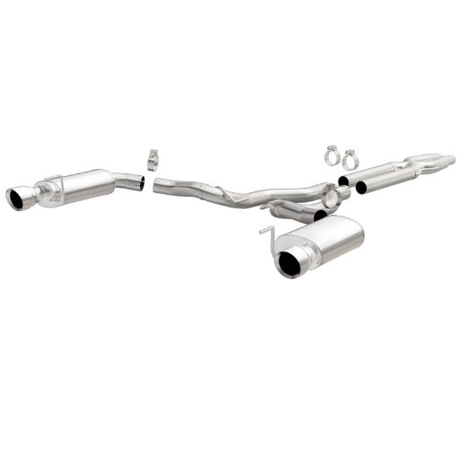 Picture of MagnaFlow Cat Back, SS, 3in, Street, Dual Split Polished 4.5in Tips 2015 Ford Mustang GT V8 5.0L