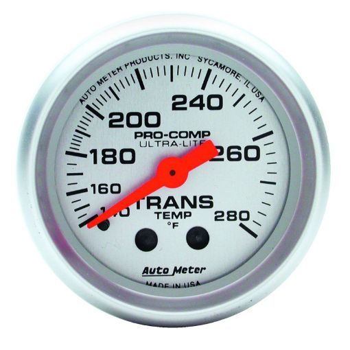 Picture of Autometer Ultra - Lite 52mm 140 - 280 Deg F Mechanical Transmission Temp Gauge