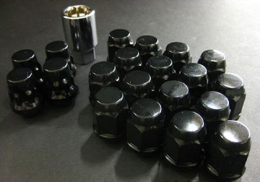 Picture of Project Kics 16 LUGS 4 LOCKS Black Bullock And Nut Set - 12X1.50