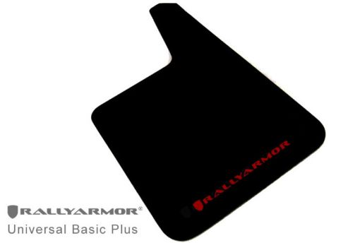 Picture of Rally Armor Universal Fit (No Hardware) Basic Plus Black Mud Flap w Red Logo