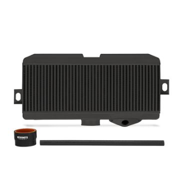 Picture of Mishimoto Subaru 08 - 15 WRX STi Top - Mount Intercooler Kit - Powder Coated Black Black Hoses