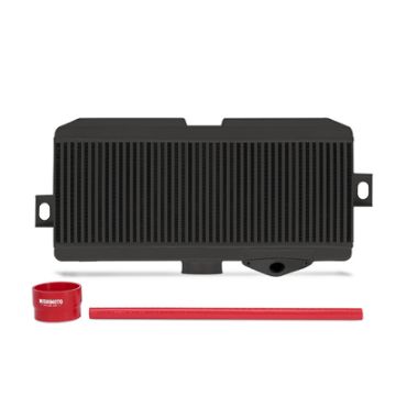 Picture of Mishimoto Subaru 08 - 15 WRX STi Top - Mount Intercooler Kit - Powder Coated Black Red Hoses