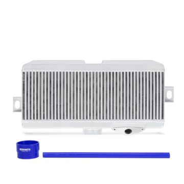 Picture of Mishimoto Subaru 08 - 15 WRX STi Top - Mount Intercooler Kit - Powder Coated Silver Blue Hoses