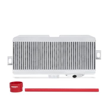 Picture of Mishimoto Subaru 08 - 15 WRX STi Top - Mount Intercooler Kit - Powder Coated Silver Red Hoses