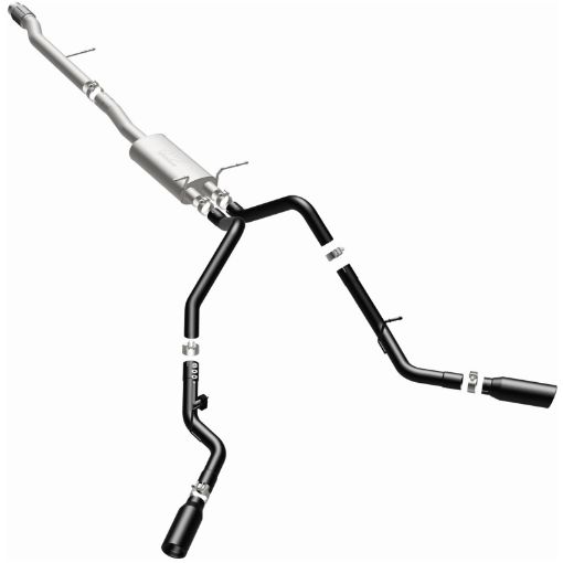 Picture of MagnaFlow SYS Cat - Back 3.5in Black Dual Split Rear Tips 14 - 15 Chevy SilveradoGMC Sierra 4.3L - 5.3L