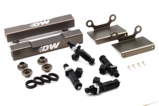 Picture of DeatschWerks 04 - 06 Subaru STILGT Side Feed to Top Feed Fuel Rail Conv Kit w 1200cc Injectors