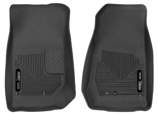 Picture of Husky Liners 2007 - 2014 Jeep Wrangler (2Dr4Dr Unlimited) X - Act Contour Black Front Floor Liners
