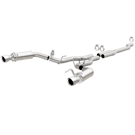 Picture of MagnaFlow Cat Back, SS, 2.5in, Competition, Dual Split Polish 4.5in Tips 2015 Ford Mustang Ecoboost