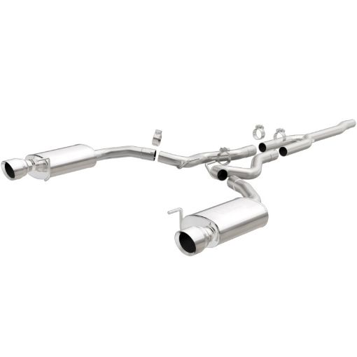 Picture of MagnaFlow Cat Back, SS, 2.5in, Street, Dual Split Polished 4.5in Tips 2015 Ford Mustang Ecoboost