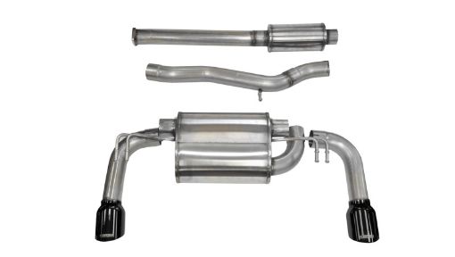 Picture of Corsa 2008 - 2015 Mitsubishi Lancer Evolution X Sedan 2.0L Black Sport Dual Rear Cat - Back Exhaust