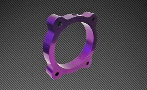 Picture of Torque Solution Throttle Body Spacer (Purple) Hyundai Genesis V6 3.8L 2013