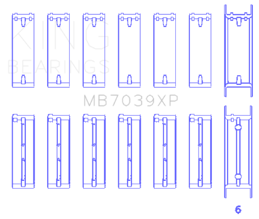 Picture of King BMW M20M50 2.0L2.5L2.7L (Size STD) Performance Main Bearing Set