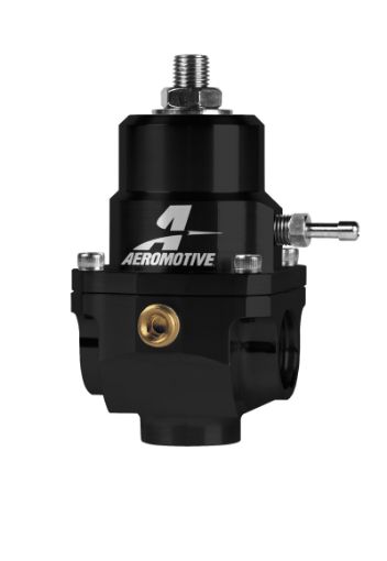 Picture of Aeromotive Adjustable Regulator - 35 - 75PSI - .188 Valve - (2) - 08 Inlets - 08 Return