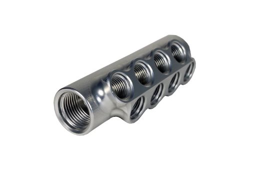 Picture of Aeromotive Fuel Distribution Log (10 - Ports) (2) - 10 AN(8) - 6 AN