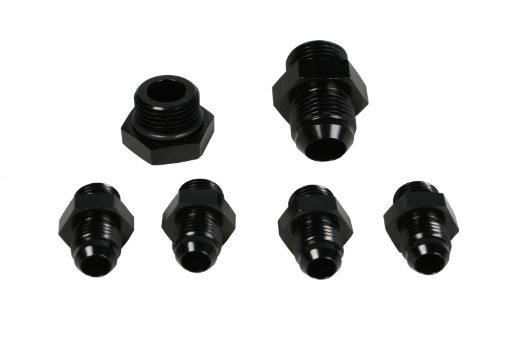 Picture of Aeromotive A4 Regulator Fitting Kit (for two (2) carbs) (4) AN - 06(1) AN - 10(1) AN - 10 Plug)