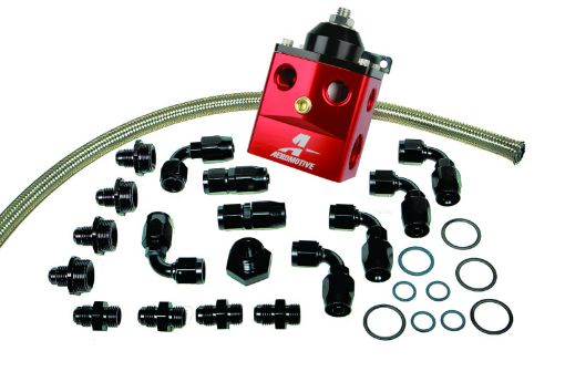 Picture of Aeromotive A4 Dual Carburetor Regulator (PN 13203) Kit (Incl. RegHoseHose EndsFittings)