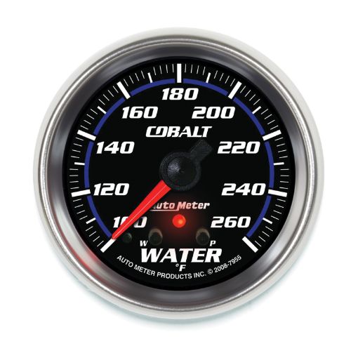 Picture of Autometer Cobalt 66.7mm 100 - 260 Degree F DSM Water Temperature Gauge