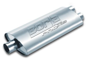 Picture of Borla Universal CenterDual Oval 2.5in InDual 2.5in Out 19in x 4in x 9.5in Notched PRO - XS Muffler