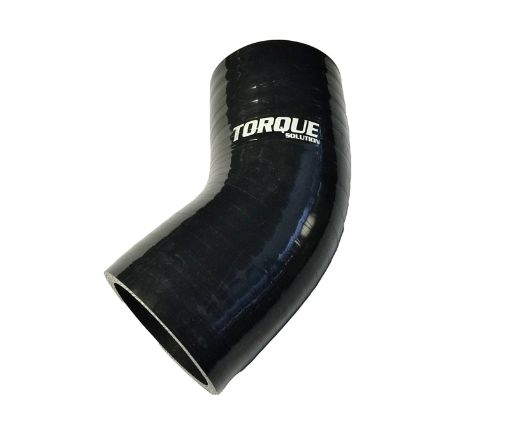 Picture of Torque Solution 45 Degree Silicone Elbow 2 inch Black Universal