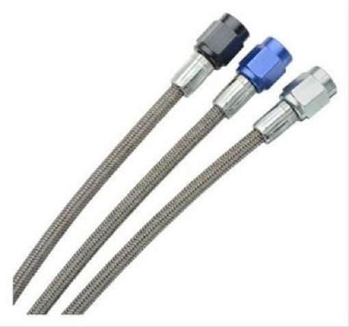 Picture of Fragola - 2AN Brake Line w - 3AN Blue Alum. Nuts 40in
