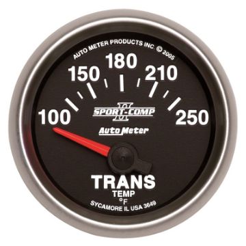 Picture of Autometer Sport - Comp II Short Sweep Electronic 100 - 250 Deg F Transmission Temp Gauge