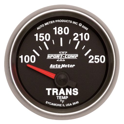 Picture of Autometer Sport - Comp II Short Sweep Electronic 100 - 250 Deg F Transmission Temp Gauge