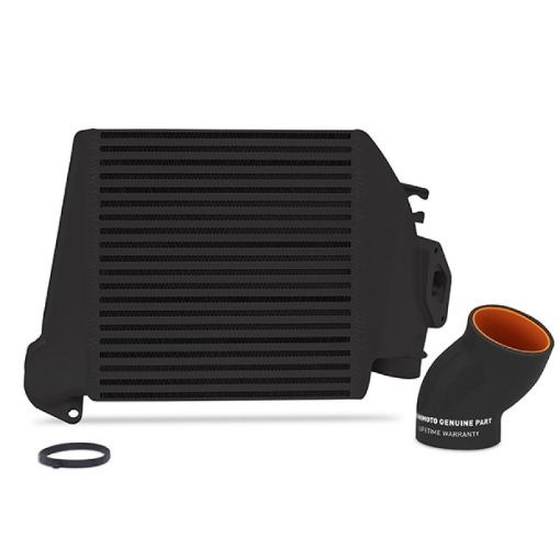Picture of Mishimoto 08 - 14 Subaru WRX Top - Mount Intercooler Kit - Powder Coated Black Black Hoses