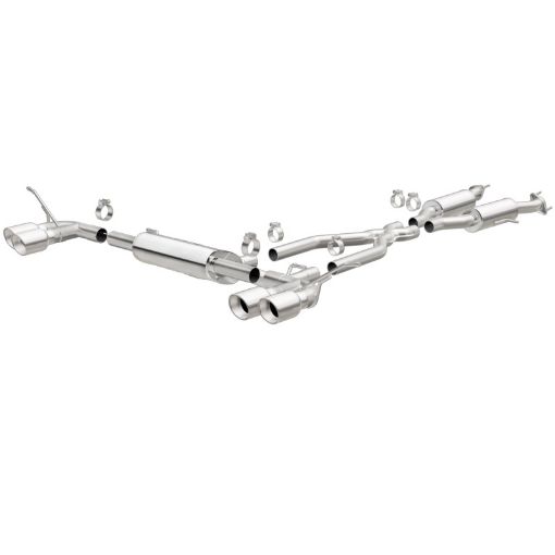 Picture of MagnaFlow Cat Back, SS, 2.5in, Quad Split Polish 4in tip 14 - 15 Jeep Grand Cherokee 3.6L5.7L V6V8