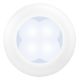 Picture of Hella 0500 Series Slim Line White 12V DC Round Soft LED Courtesy Light w White Plastic Rim