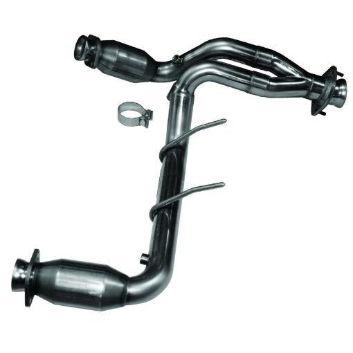 Picture of Kooks 09 - 10 Ford F - 150 Ford Raptor 5.4L 3V 2 12in x 2 12in OEM Exhaust GREEN Cat Y Pipe