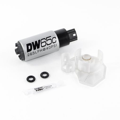 Picture of DeatschWerks 265 LPH Compact In - Tank Fuel Pump w Set Up Kit 08 - 15 Mitsu EVO X, 06 - 13 MazdaSpeed 36