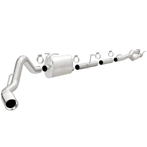 Picture of MagnaFlow Sys CB 11 - 15 Ford Super Duty F250 6.2L EC CC, SS 3.5in Single Rear Pass Side Ext 5in Tip