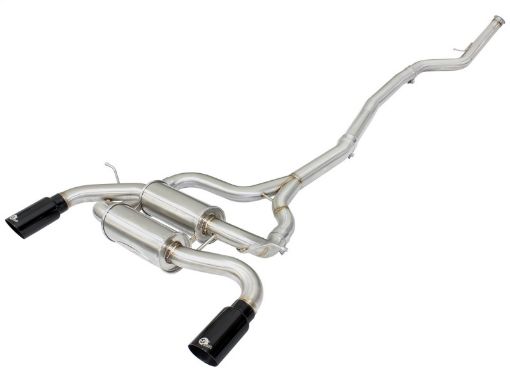 Picture of aFe MACHForce XP SS - 304 Black Tip 2.5in Dia Cat Back Exhaust 12 - 14 BMW 335i (F30) 3.0L (t)