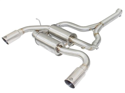 Picture of aFe MACHForce XP SS - 304 Polish Tip 2.5in Dia Axle Back Exhaust 12 - 15 BMW 335i (F30) 3.0L (t)