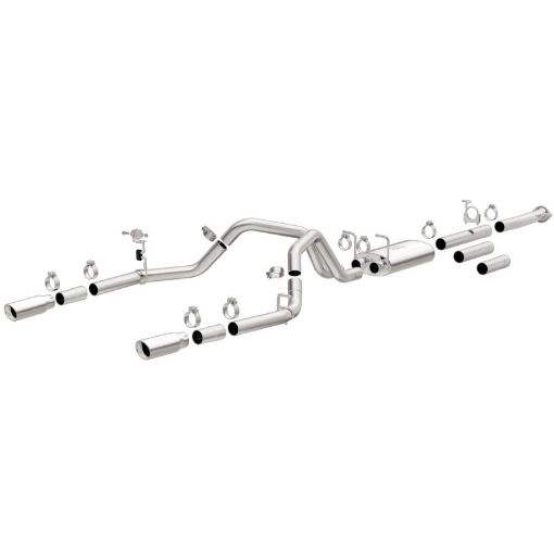Picture of MagnaFlow Stainless Cat - Back Exhaust 2015 Chevy Silverado 2500HD 6.0L Dual Split Rear Exit 4in